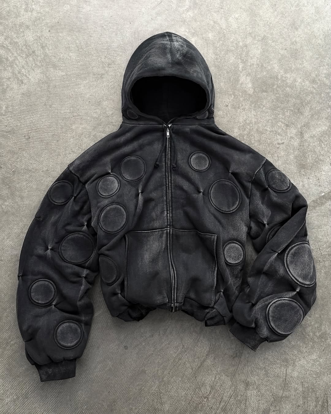 UNISEX PADDED ZIP UP HOODIE